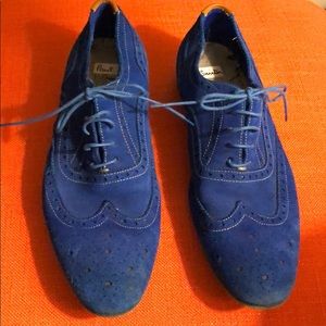 Paul Smith Winged Tip Blue Suede Shoes